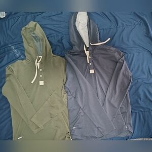 Bundle bylt hooded Henley shirt
